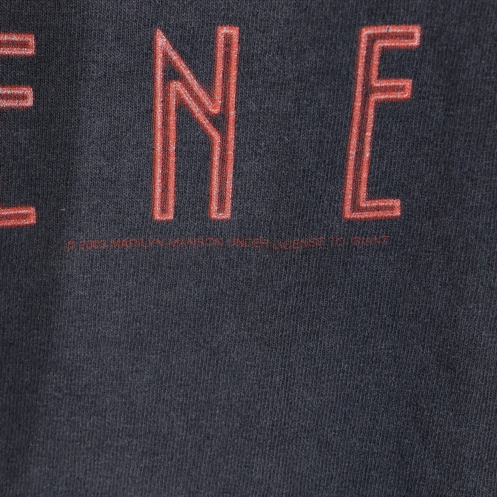 VINTAGE(ヴィンテージ) 00S VINTAGE Marilyn Manson Mobscene 2003 ヴィンテージ マリリンマンソン モブシーン プリント 半袖Tシャツ カットソー ブラック