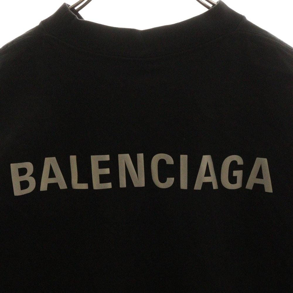 BALENCIAGA(バレンシアガ) 24SS リフレクター ロゴ 半袖Tシャツ ブラック 764235 TQVN1