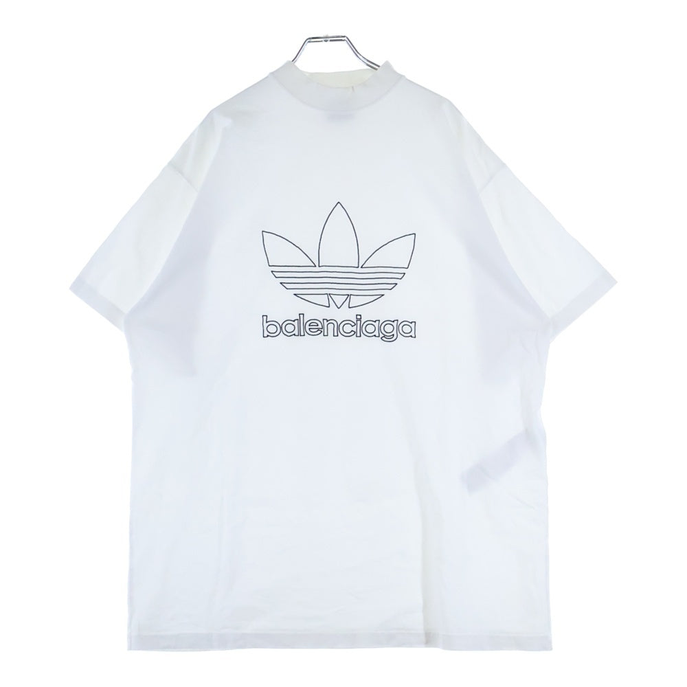 BALENCIAGA(バレンシアガ) 23SS ×adidas アディダス トレフォイルロゴオーバーサイズTシャツ 半袖クルーネックカットソー ホワイト 723976 TNVN8