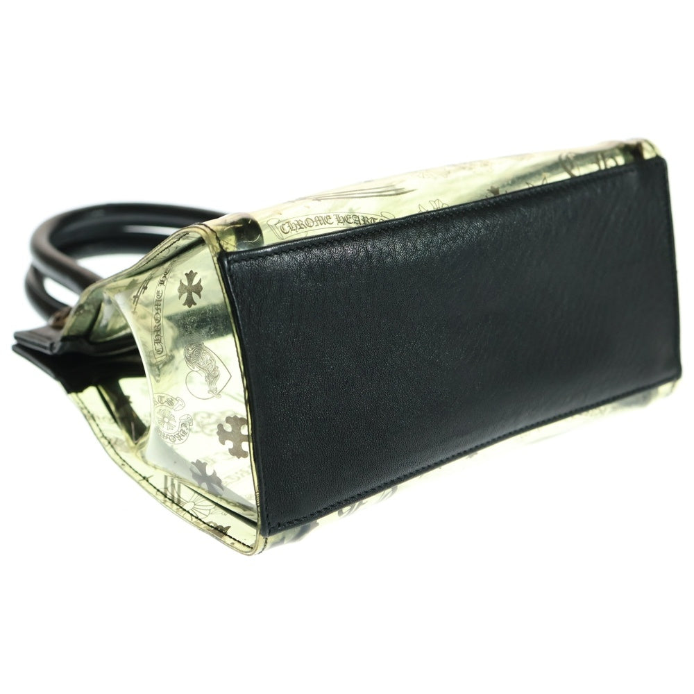 CHROME HEARTS(クロムハーツ) DREW MINI ドリューミニ PVC加工クロスボールボタントートバッグ ブラック/クリア