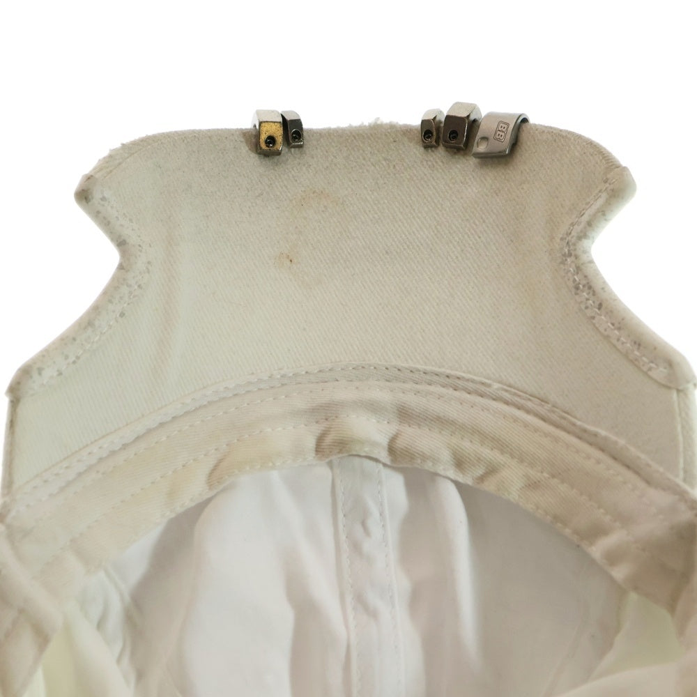 BALENCIAGA(バレンシアガ) メタルパーツ付きロゴ刺繍ダート加工キャップ グレー 766859 410B2
