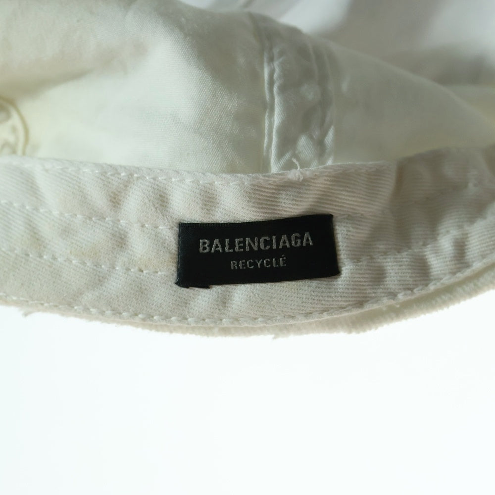 BALENCIAGA(バレンシアガ) メタルパーツ付きロゴ刺繍ダート加工キャップ グレー 766859 410B2