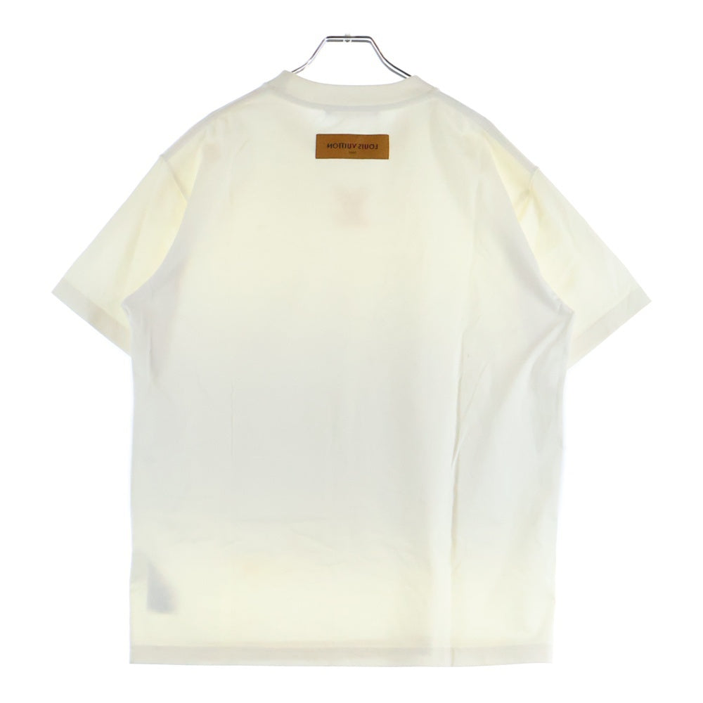 LOUIS VUITTON(ルイヴィトン) 22AW フロント エンボス クルーネック 半袖 Tシャツ カットソー ホワイト RM222Q DT3 HNY55W