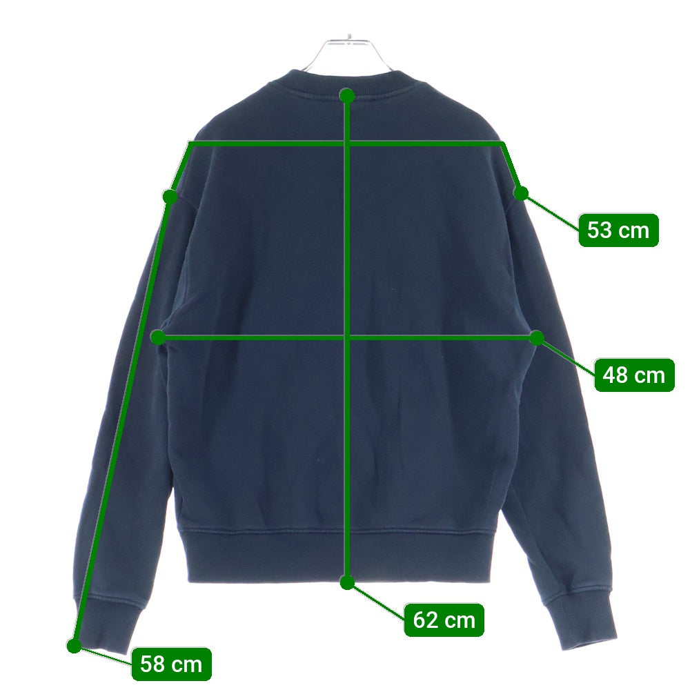 ami(アミ) 22SS AMI DE COEUR SWEAT SHIRT ロゴ刺繍クルーネックスウェットトレーナー ブラック BFUSW001.730