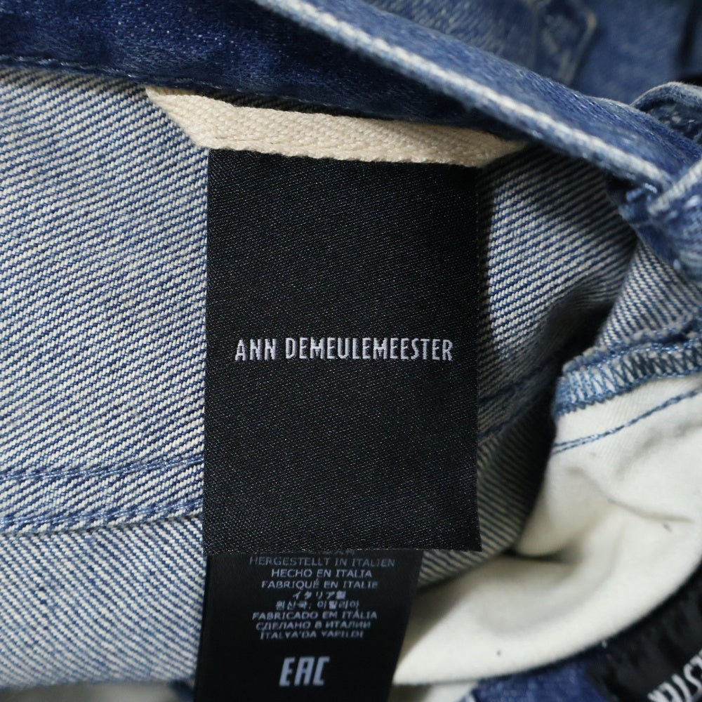 ANN DEMEULEMEESTER(アンドゥムルメステール) ダメージ加工 デニムパンツ インディゴ B0010197