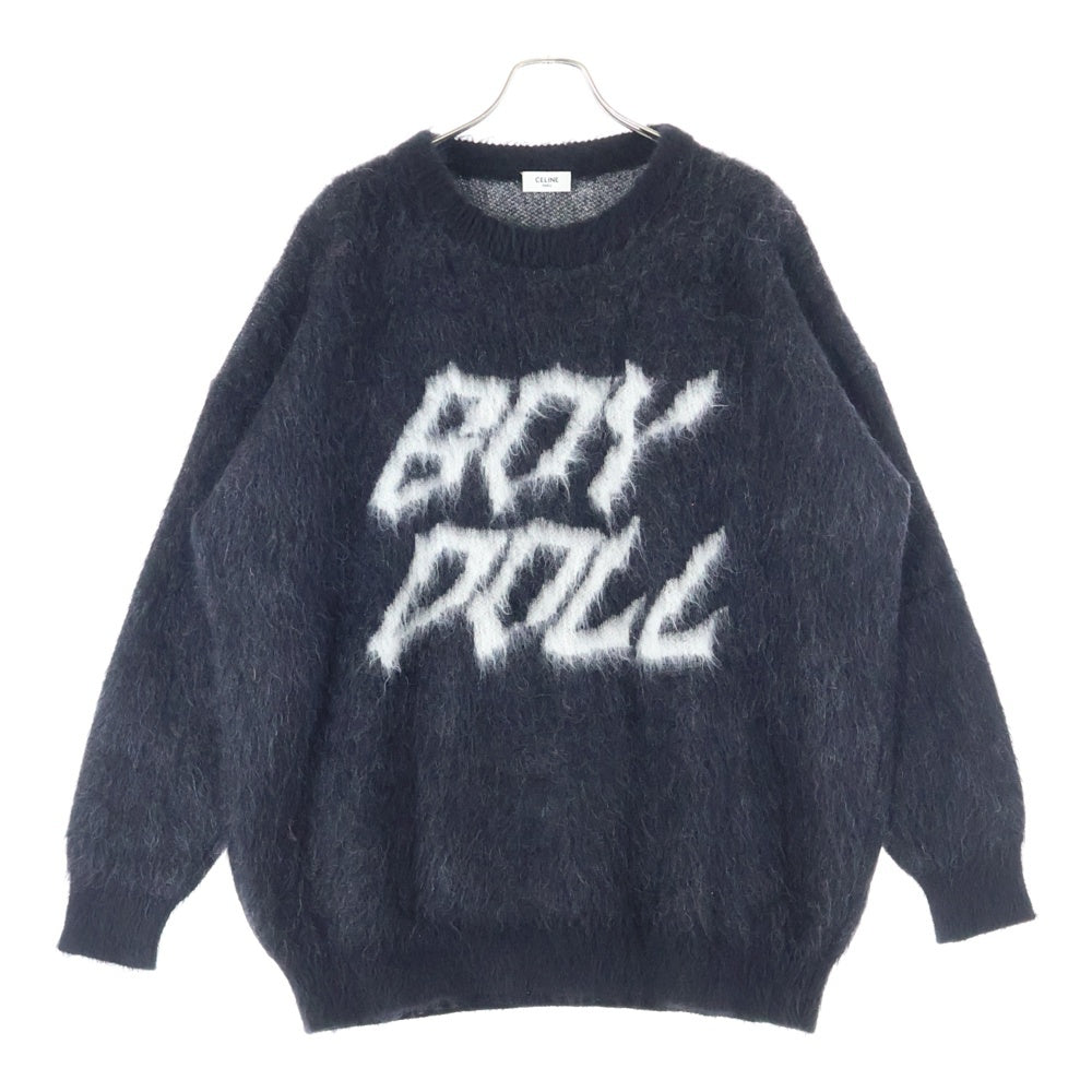 CELINE(セリーヌ) 22AW BOY DOLL ブラッシュドシルクモヘア ニット ブラック 2AC73997S