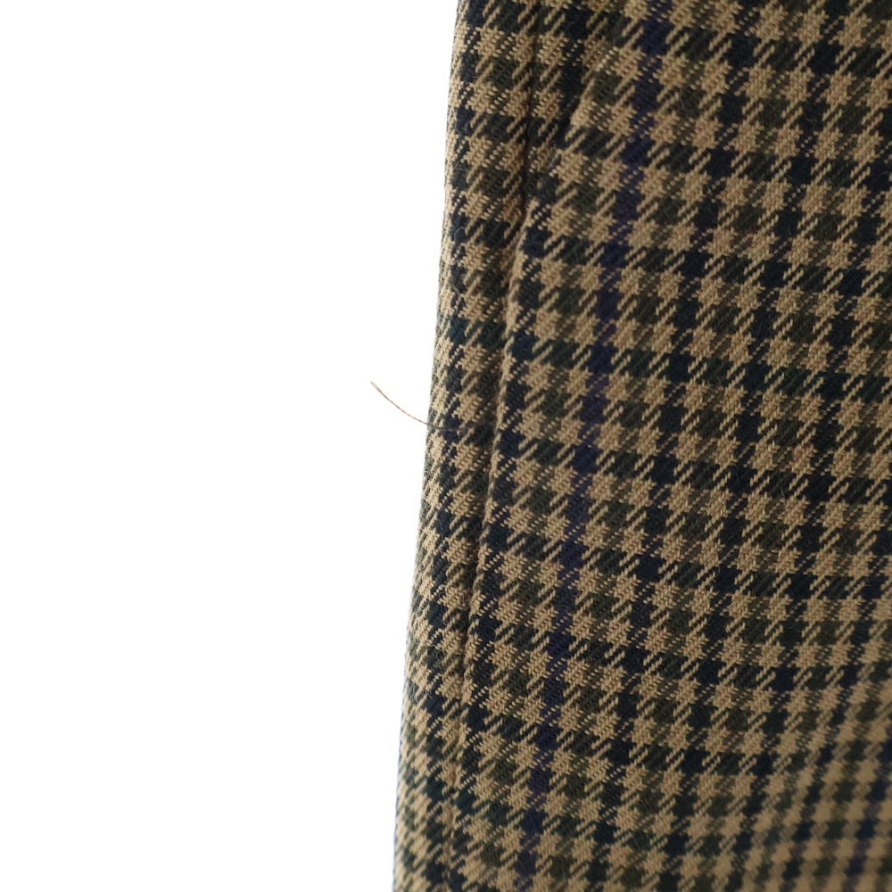 CELINE(セリーヌ) チェック ウール ブーツカットロングパンツ ブラウン 2P613871H