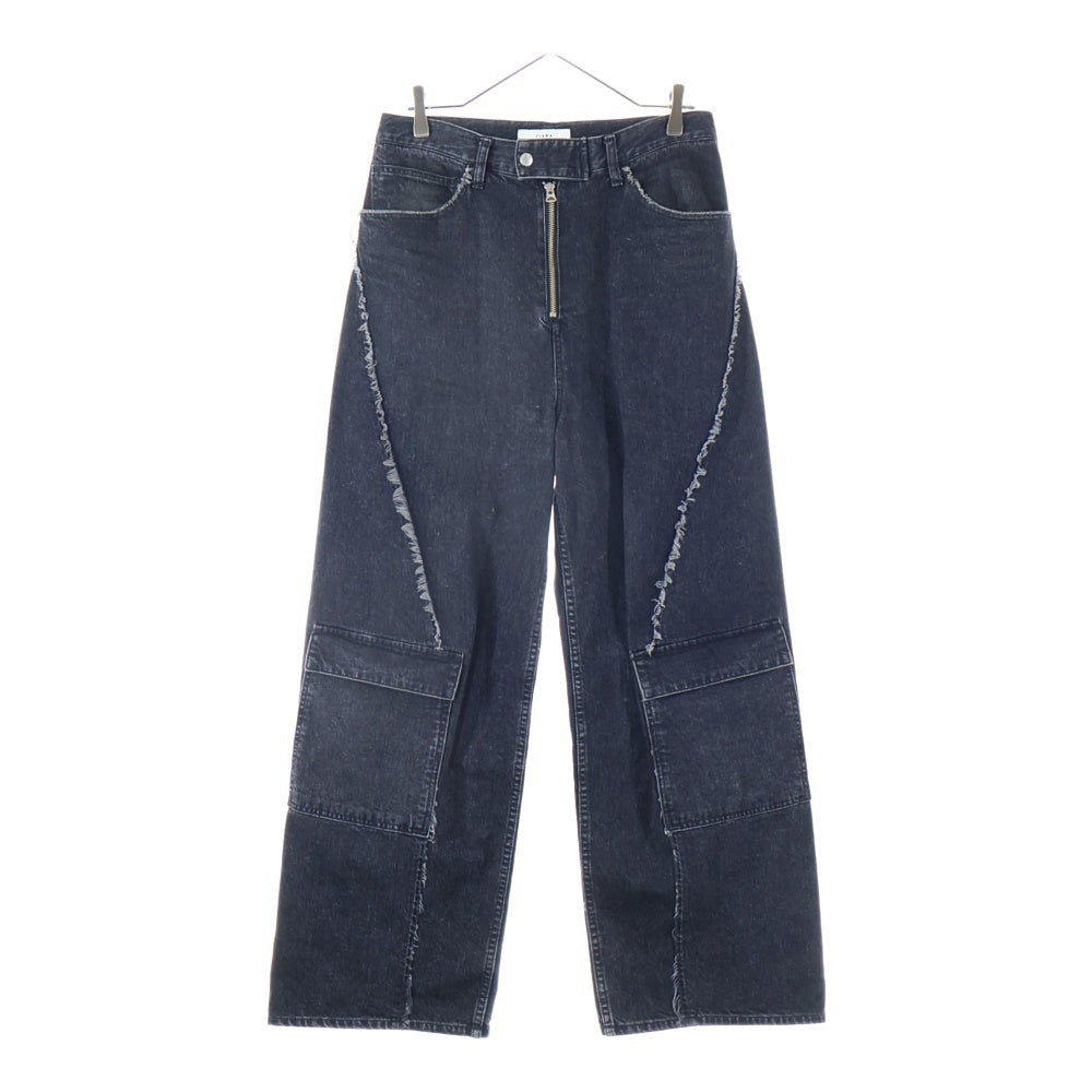 Jieda(ジエダ) 23AW ジップフライ ワイドデニムパンツ ブラック Jie-23W-PT05