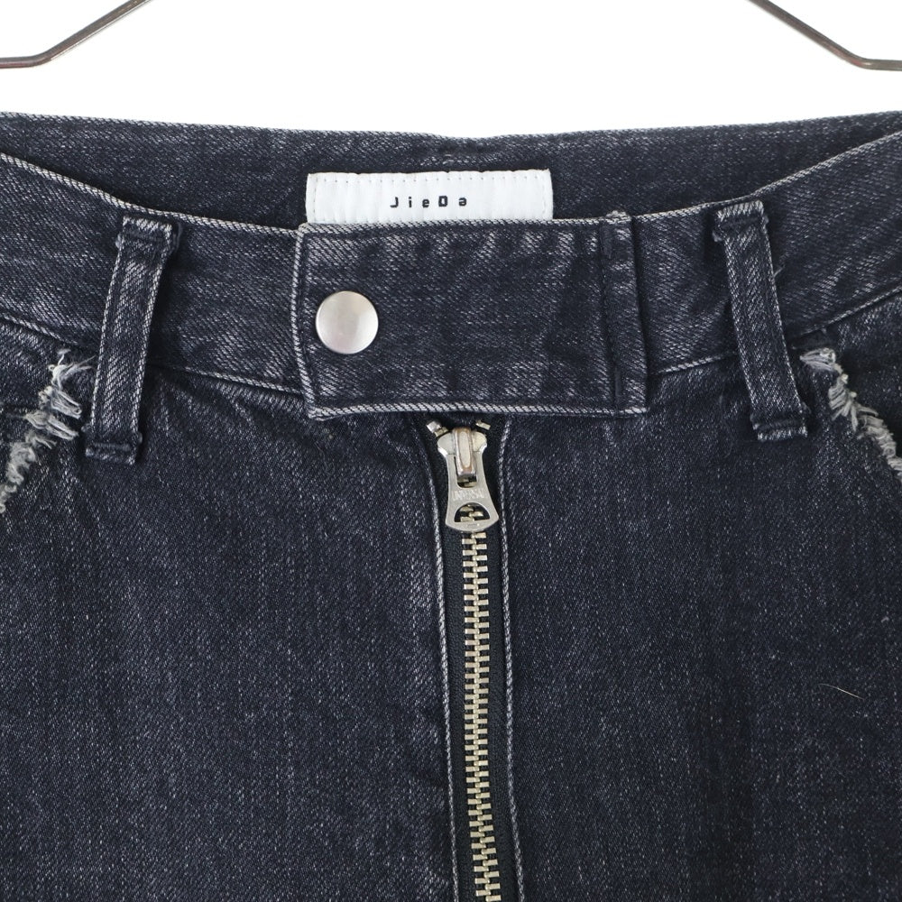 Jieda(ジエダ) 23AW ジップフライ ワイドデニムパンツ ブラック Jie-23W-PT05