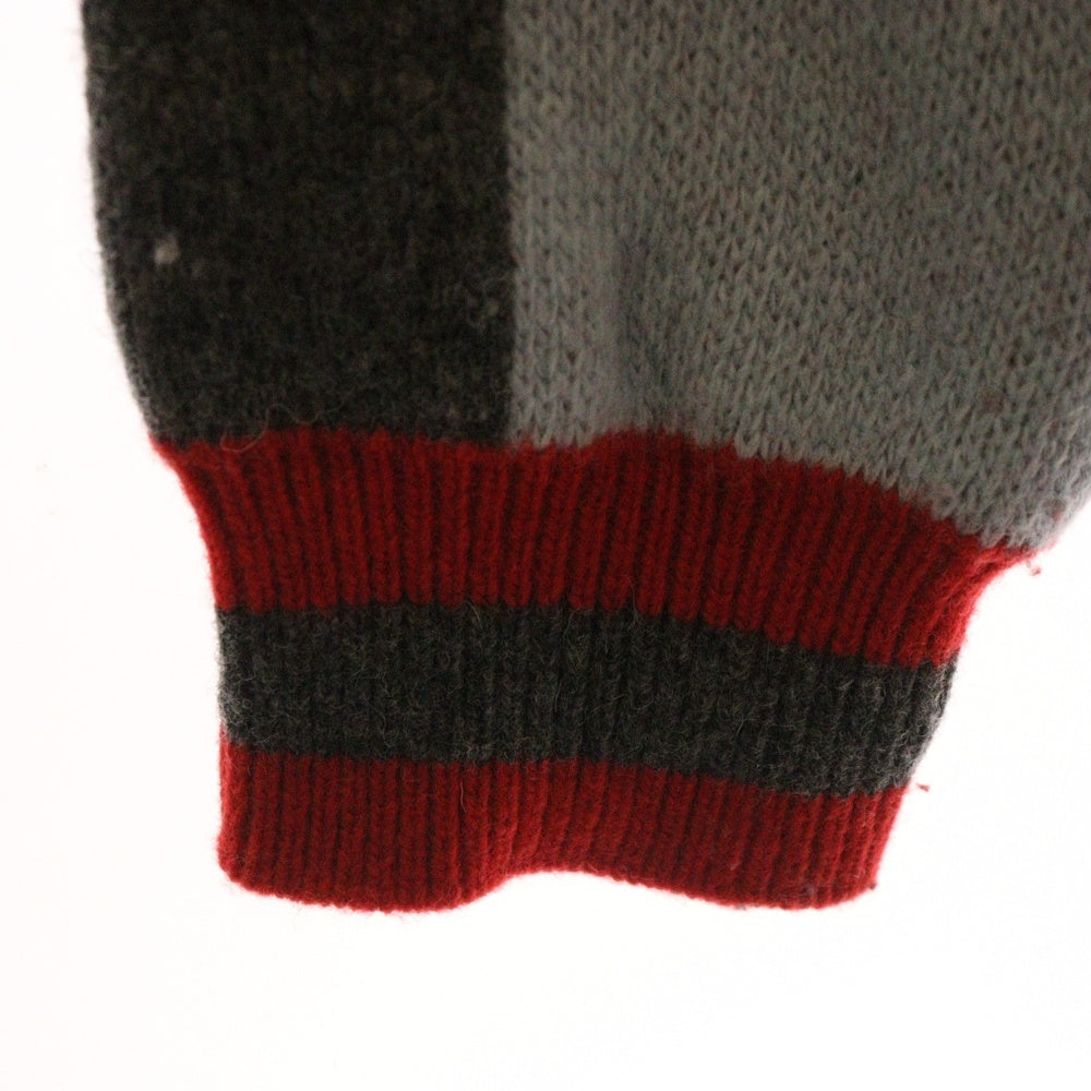 MAISON KITSUNE(メゾンキツネ) ×and wander Pullover Knit アンドワンダー フロントロゴ プルオーバーニット ブルー 574-3284908