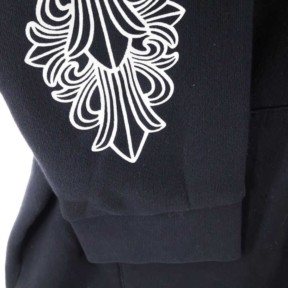 CHROME HEARTS(クロムハーツ) Back Arch Logo USA Zip Up Hoodie バックアーチロゴ フローラル ジップアップパーカー ブラック