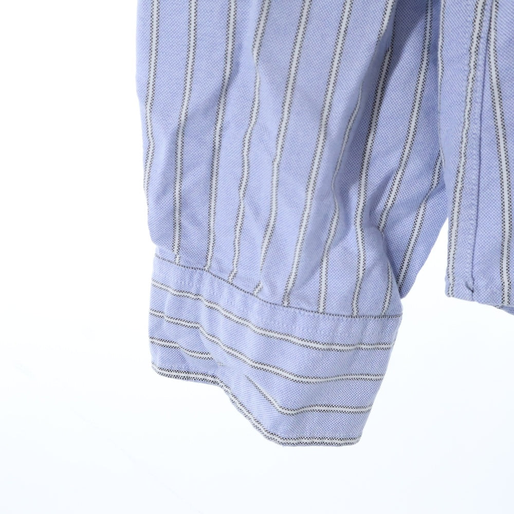 RALPH LAUREN RUGBY(ラルフローレン ラグビー) ロゴ刺繍 ストライプ 長袖シャツ ブルー