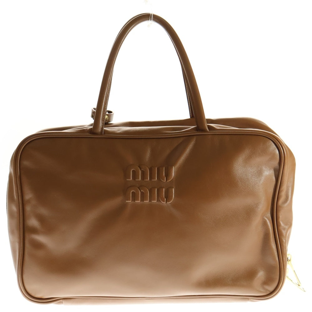 miumiu(ミュウミュウ) コニャック ショルダーバッグ ボーバッグラージ レザー ブラウン 5BB117