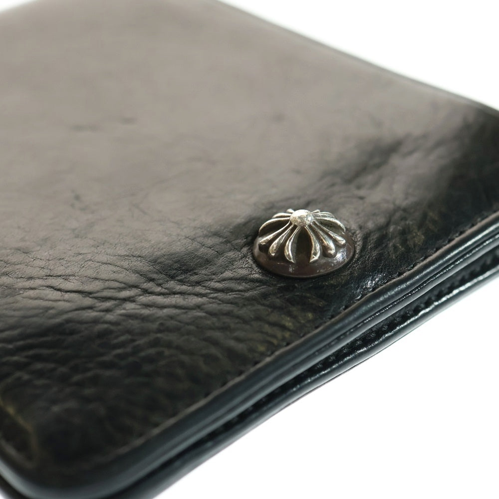 CHROME HEARTS(クロムハーツ) 1SNAP 1スナップ クロス ボールボタン レザーウォレット 財布 ブラック BCA361