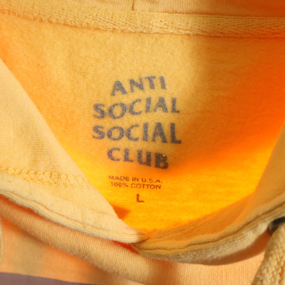ANTI SOCIAL SOCIAL CLUB(アンチソーシャルソーシャルクラブ) Stress Hoodie プルオーバーパーカー イエロー