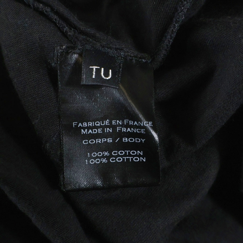 BALMAIN(バルマン) Oversized Destroy Gothic Logo T-Shirt ダメージ加工 ロゴプリント 半袖Tシャツカットソー W7H8060I065D ダークグレー