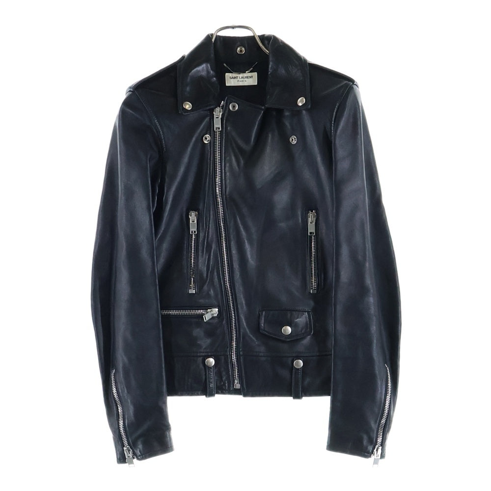 SAINT LAURENT PARIS(サンローランパリ) 15AW エディ期 L01 CLASSIC MOTORCYCLE LEATHER RIDERS JACKET クラシックモーターサイクル ライダースジャケット レザー ブラック