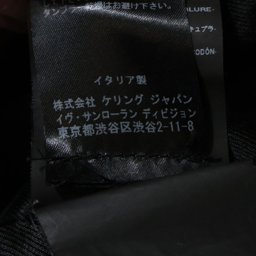 SAINT LAURENT PARIS(サンローランパリ) 15AW エディ期 L01 CLASSIC MOTORCYCLE LEATHER RIDERS JACKET クラシックモーターサイクル ライダースジャケット レザー ブラック