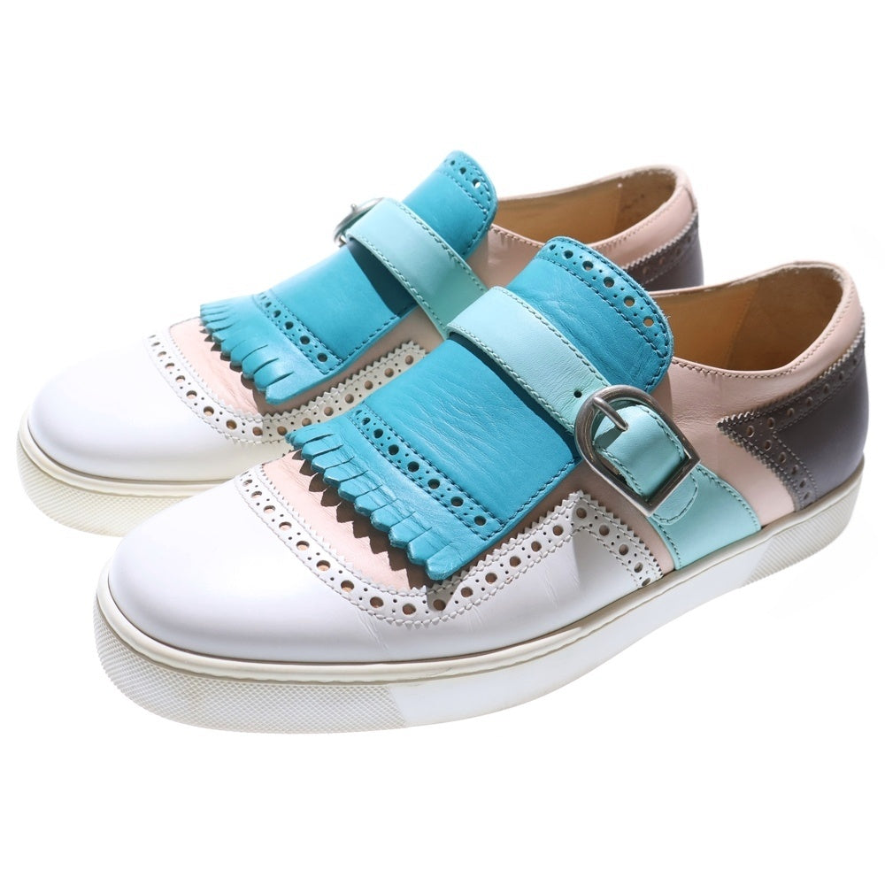 CHRISTIAN LOUBOUTIN(クリスチャンルブタン) ベルト ウイングチップ ローカットシューズ ブルー/ホワイト