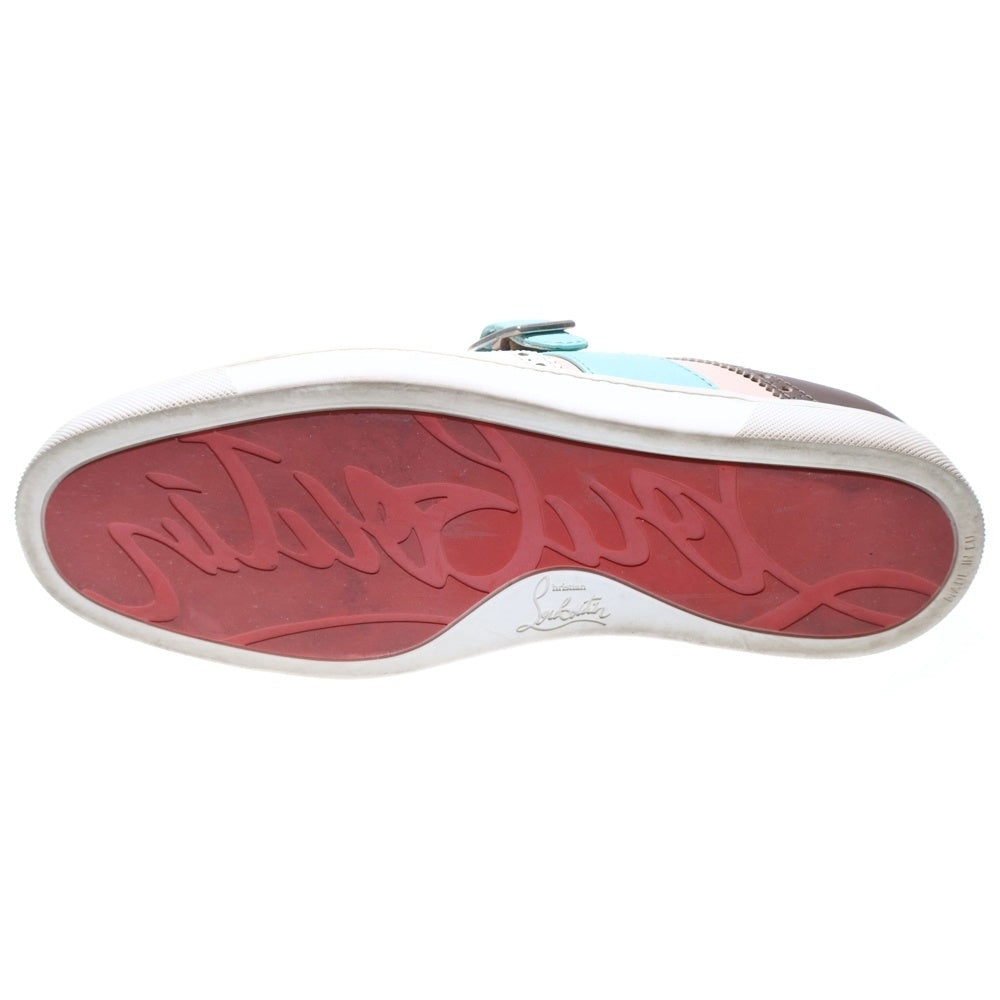 CHRISTIAN LOUBOUTIN(クリスチャンルブタン) ベルト ウイングチップ ローカットシューズ ブルー/ホワイト