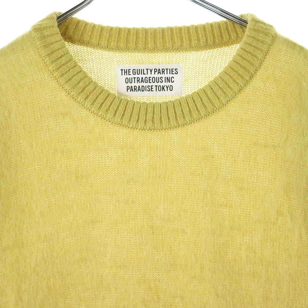 WACKO MARIA(ワコマリア) MOHAIR KNIT SWEATER モヘアニットセーター イエロー
