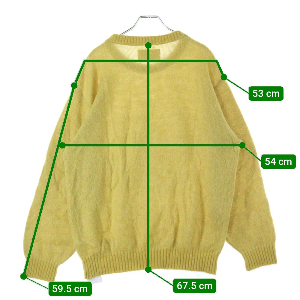 WACKO MARIA(ワコマリア) MOHAIR KNIT SWEATER モヘアニットセーター イエロー