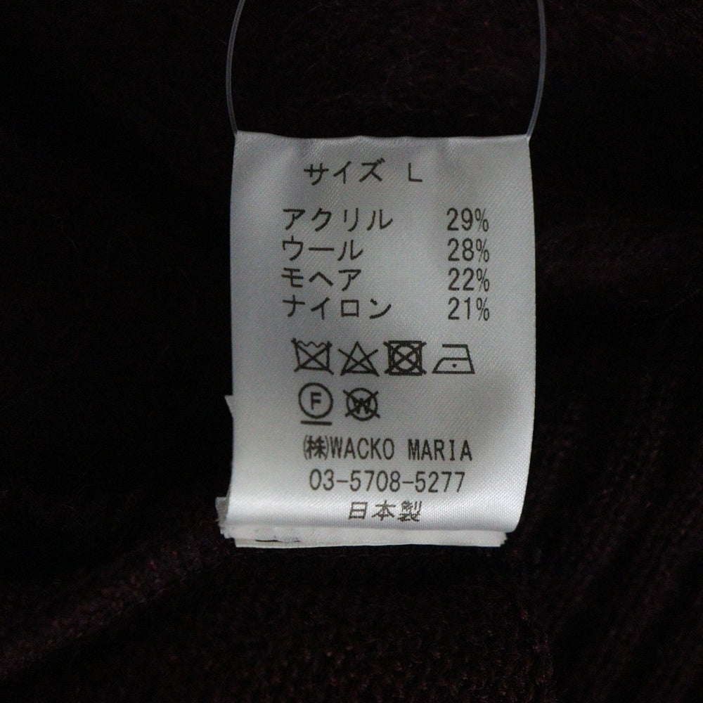WACKO MARIA(ワコマリア) MOHAIR KNIT SWEATER モヘアニットセーター バーガンディー
