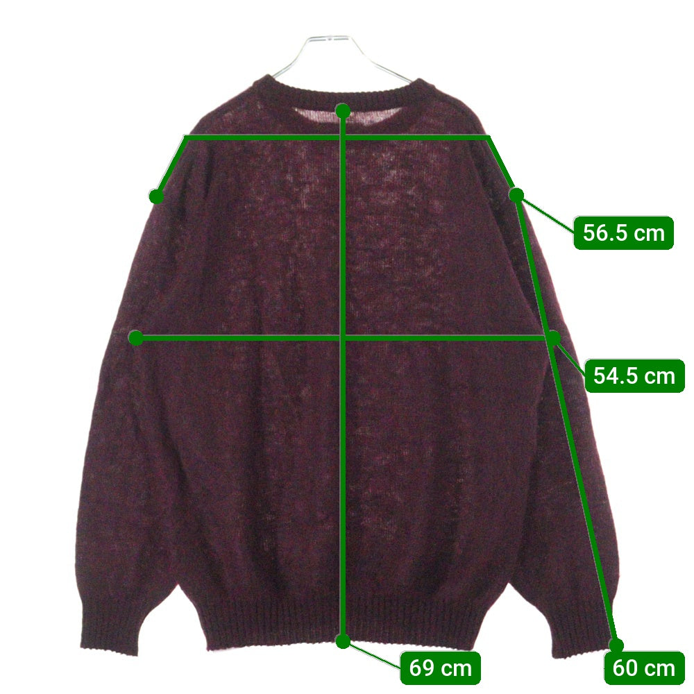 WACKO MARIA(ワコマリア) MOHAIR KNIT SWEATER モヘアニットセーター バーガンディー