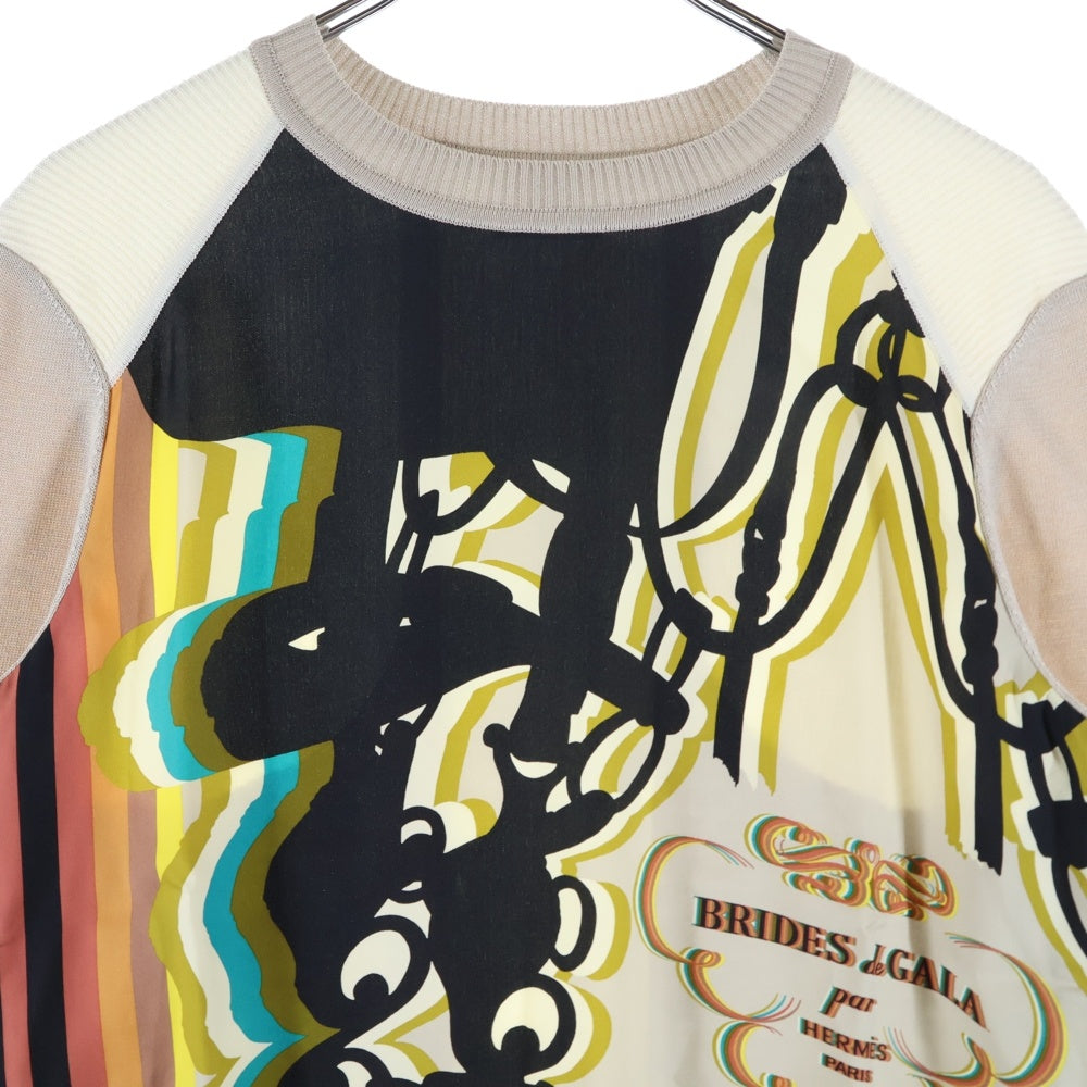 HERMES(エルメス) ブリッド ドゥ ガラ ツイルレーヌ シルク切替 長袖