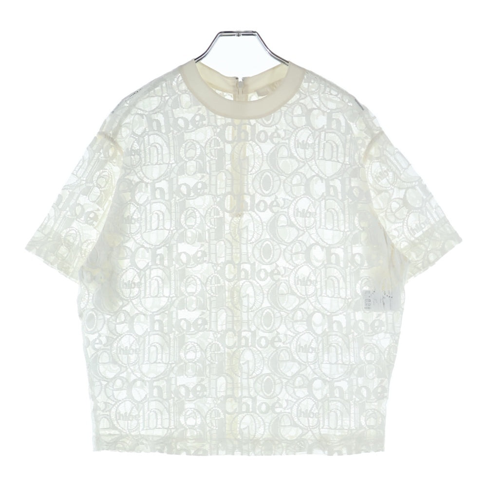 Chloe(クロエ) ロゴ シースルーメッシュ 半袖カットソー レディース ホワイト