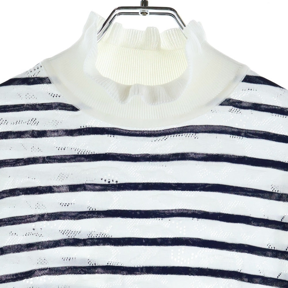 Chloe(クロエ) ボーダー コットン長袖カットソー レディース ホワイト/ネイビー