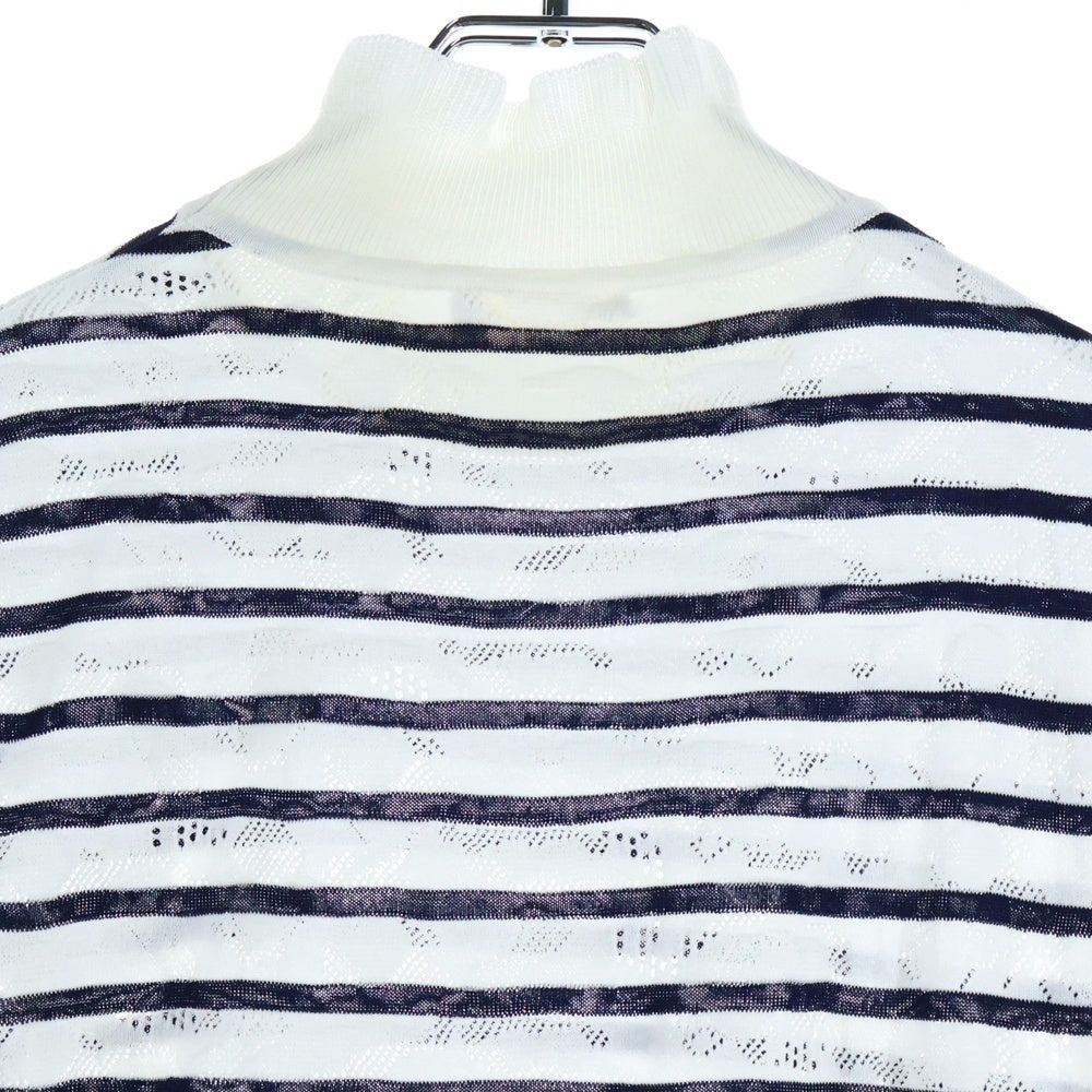 Chloe(クロエ) ボーダー コットン長袖カットソー レディース ホワイト/ネイビー