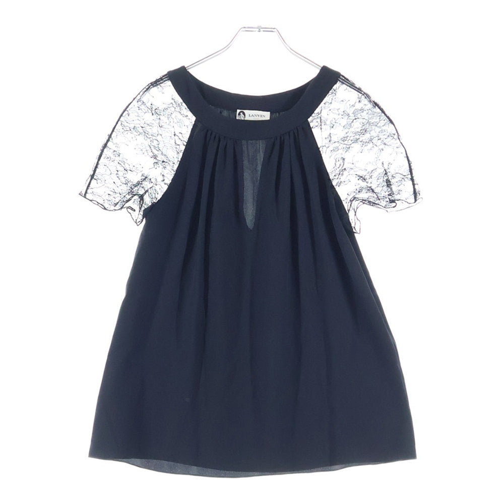 LANVIN(ランバン) レース シルク ブラウス レディース ブラック
