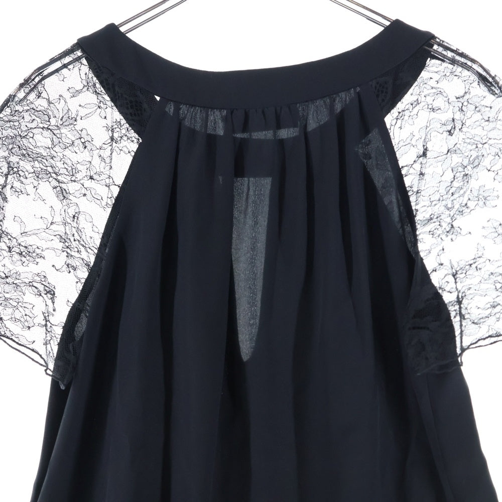 LANVIN(ランバン) レース シルク ブラウス レディース ブラック