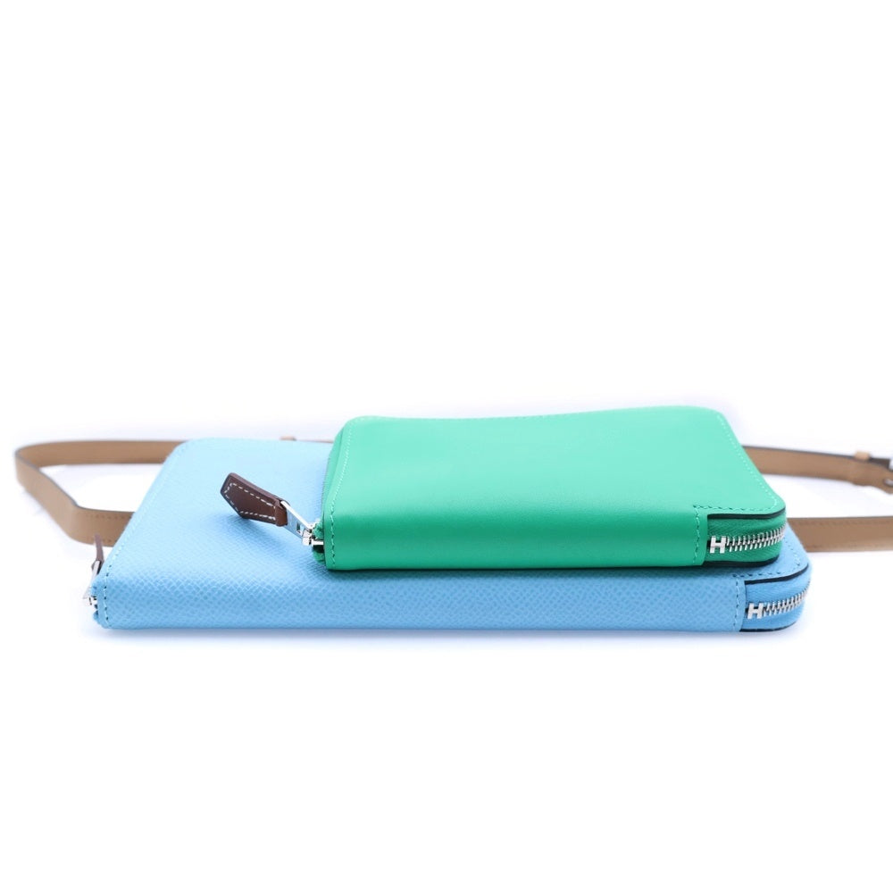 HERMES(エルメス) ヌーヴォー トゥーゴー ショルダーバッグ ショルダーウォレット ウエストバッグ U刻印 グリーン/ブルー