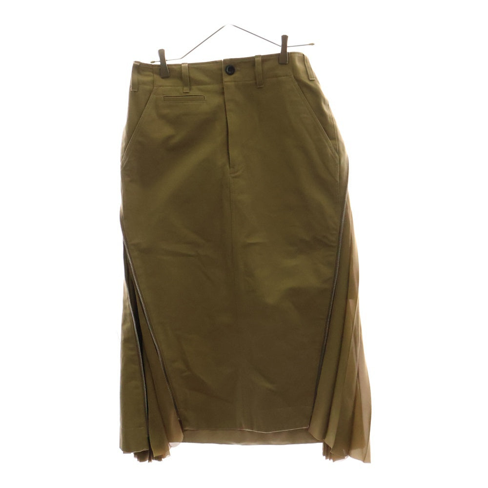 Sacai(サカイ) 25SS Cotton Chino Skirt コットン チノ スカート ベージュ レディース 25-08270