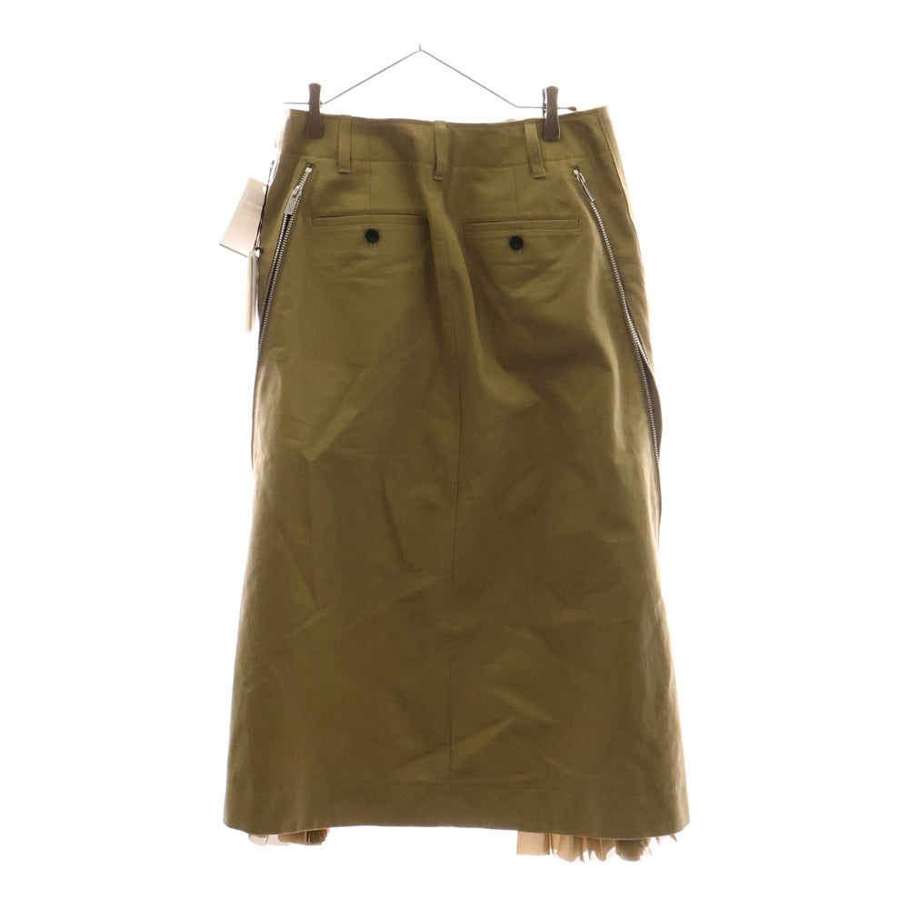 Sacai(サカイ) 25SS Cotton Chino Skirt コットン チノ スカート ベージュ レディース 25-08270
