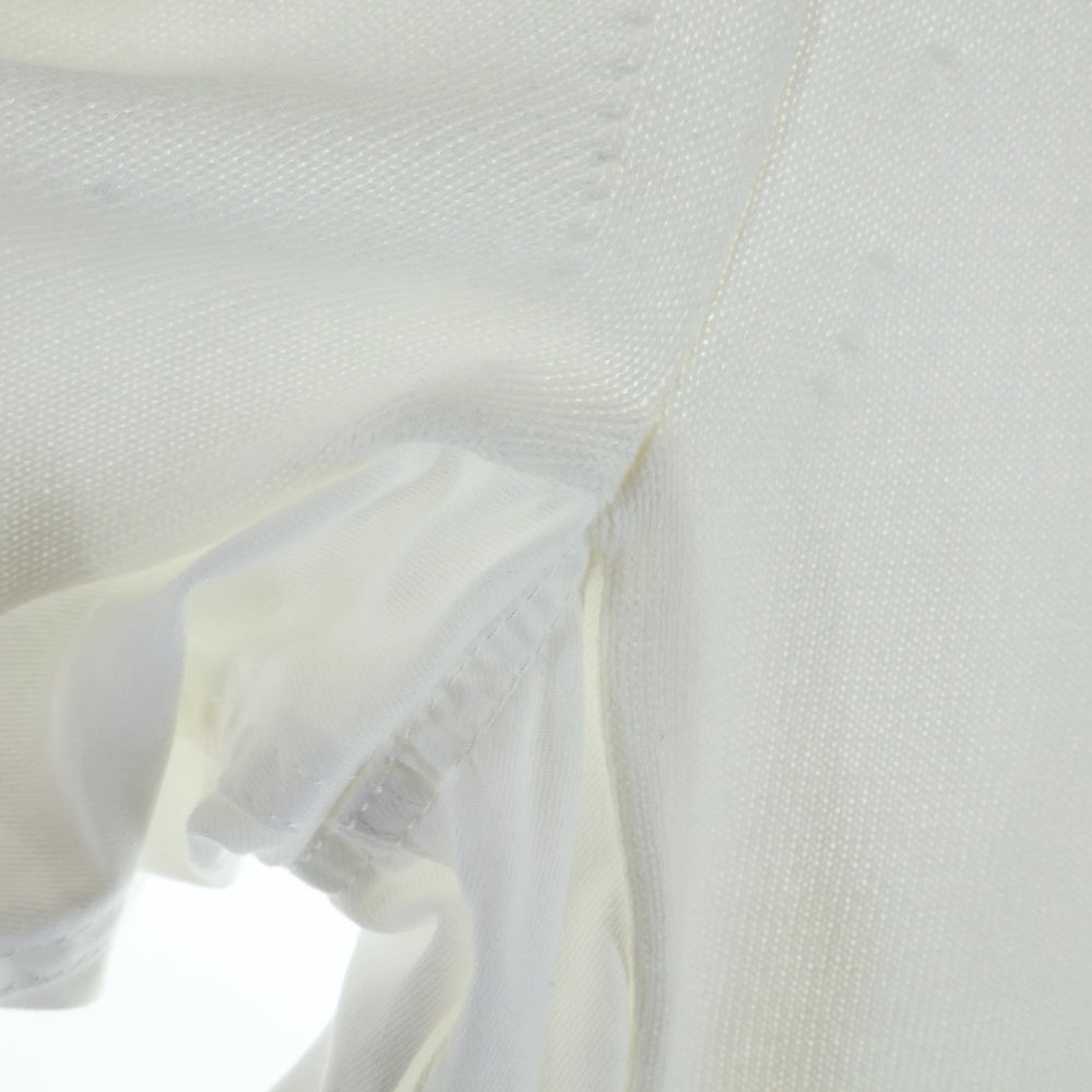 Sacai(サカイ) 25SS POPELINE X KNIT PULLOVER ポプリン ニットドッキング 半袖ニットセーター レディース ホワイト 25-07722