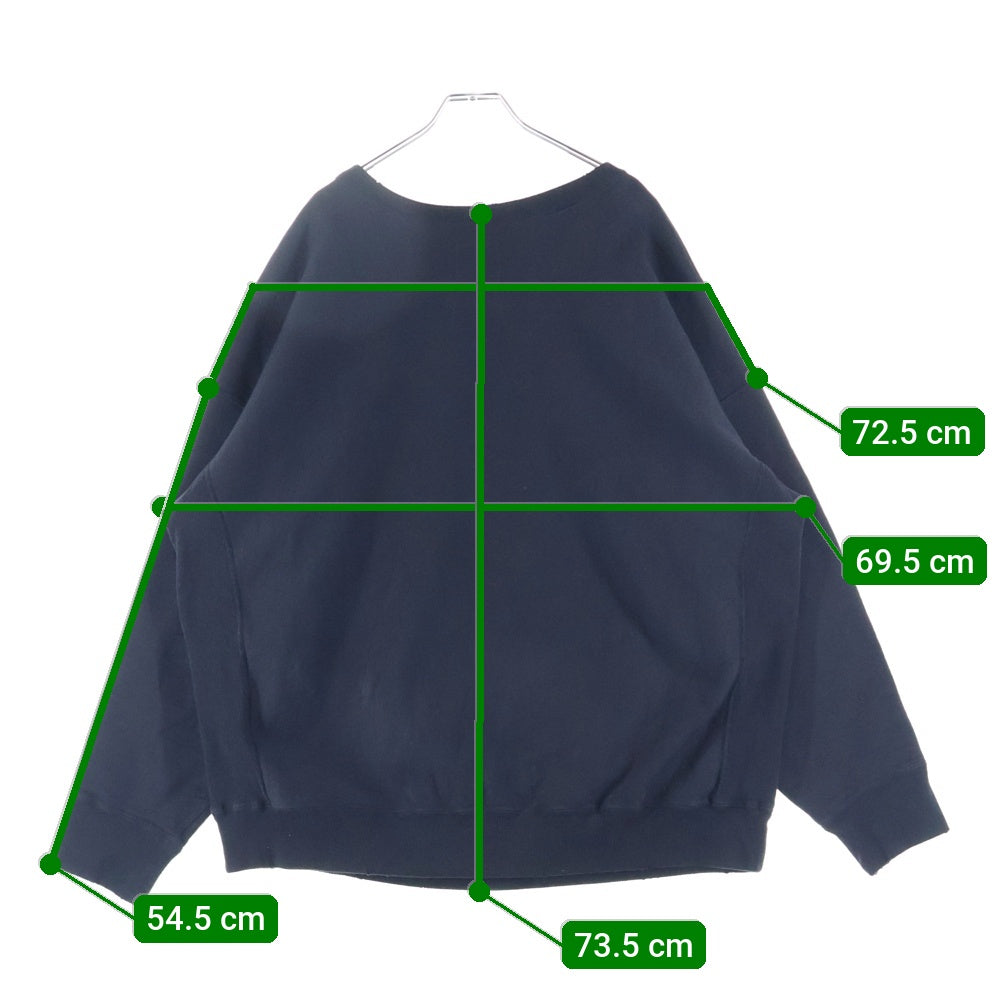 BOWWOW(バウワウ) 23AW ×Disney SNOW WHITE SWEAT SHIRTS BW2302-SWSS スノーホワイト 白雪姫 フロントプリント クルーネックスウェット トレーナー ブラック