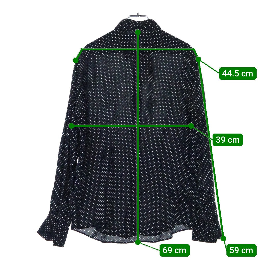 CELINE(セリーヌ) CLASSIC SHIRT IN DOT PRINTED VISCOSE ドット柄 クラシック ビスコース長袖シャツ レディース 20ZX1169D