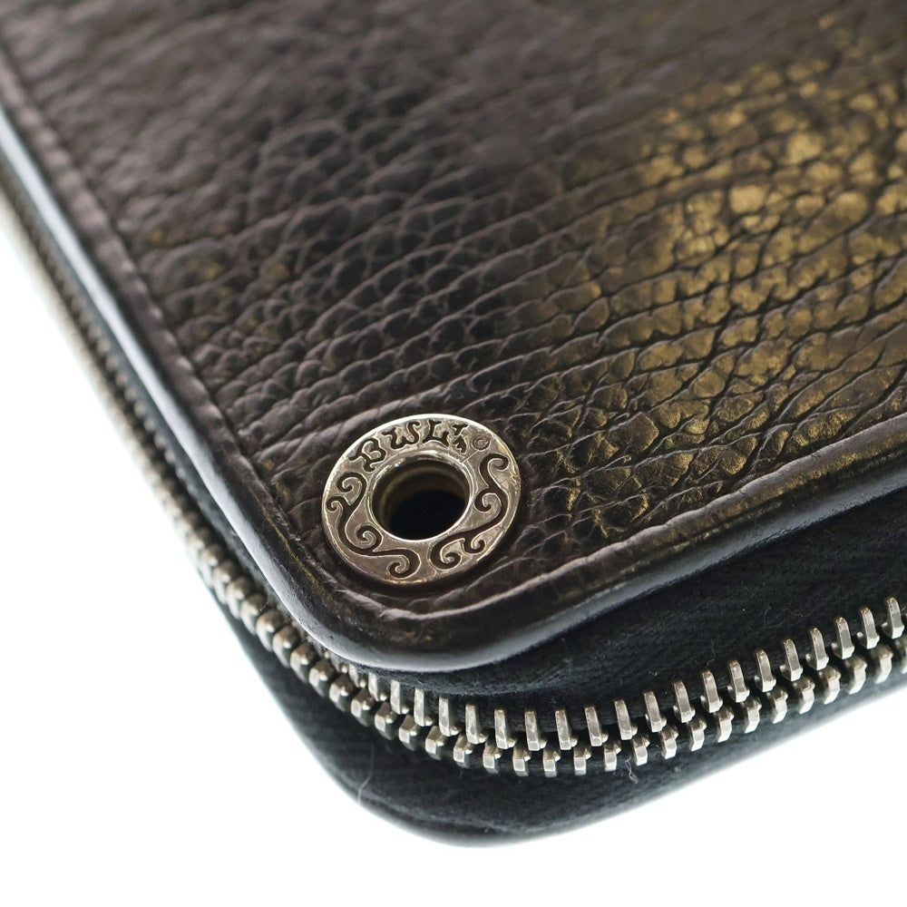 Bill Wall Leather/BWL(ビルウォールレザー) Shark Leather Wallet ラウンドジップ シャークレザーロングウォレット 長財布 ブラック