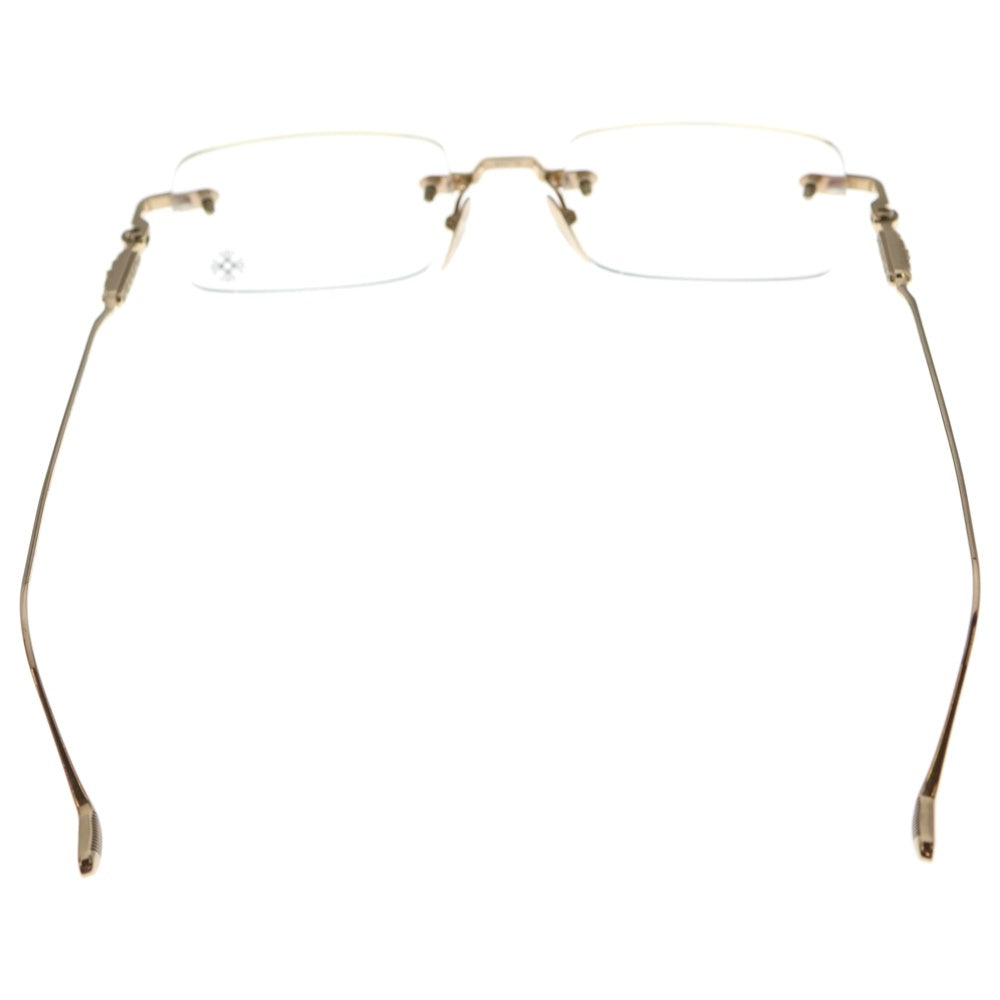 CHROME HEARTS(クロムハーツ) SOFFFFFFFFERS 2サイドフローラル テンプル リムレス サングラス アイウェア 眼鏡 ゴールド