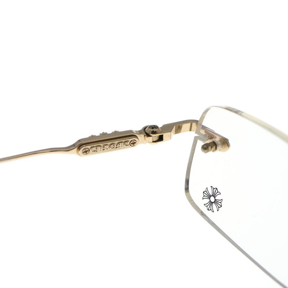 CHROME HEARTS(クロムハーツ) SOFFFFFFFFERS 2サイドフローラル テンプル リムレス サングラス アイウェア 眼鏡 ゴールド