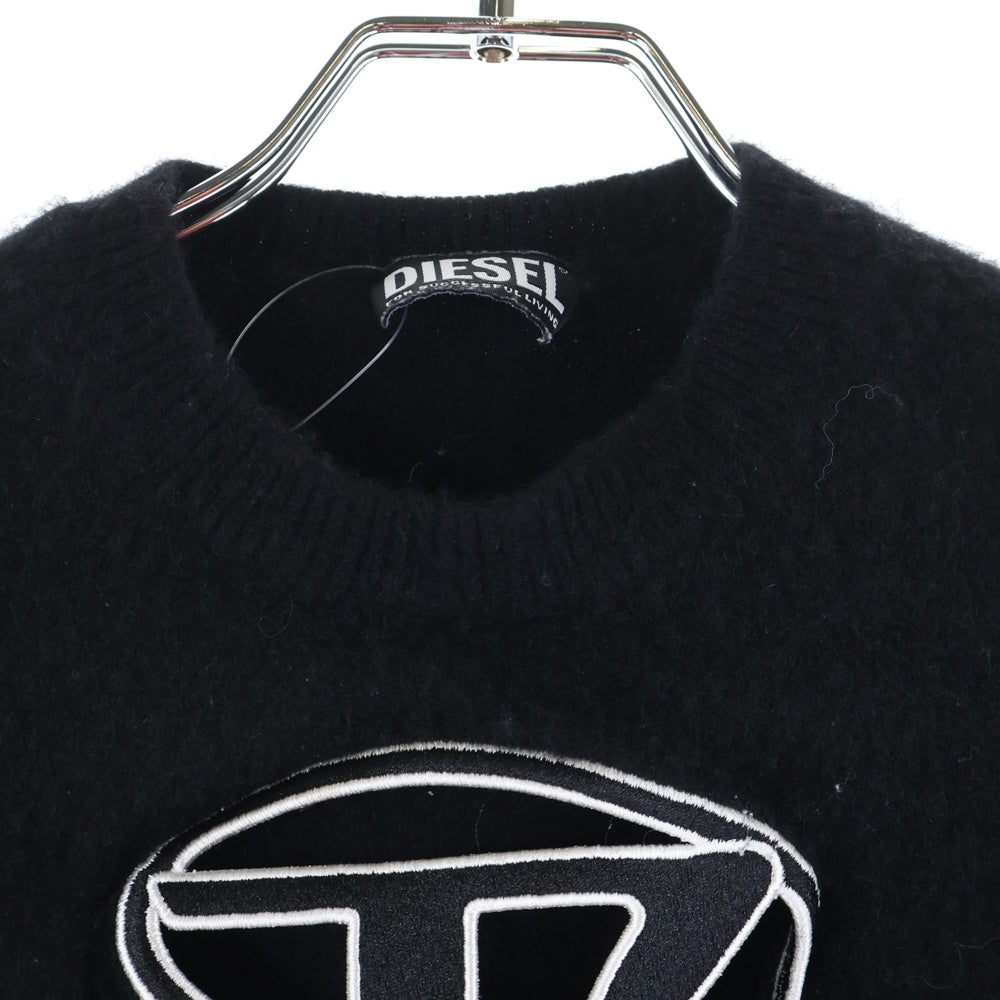 DIESEL(ディーゼル) 23AW M-AREESA A06712 カシミヤ混Dロゴセーター ブラック