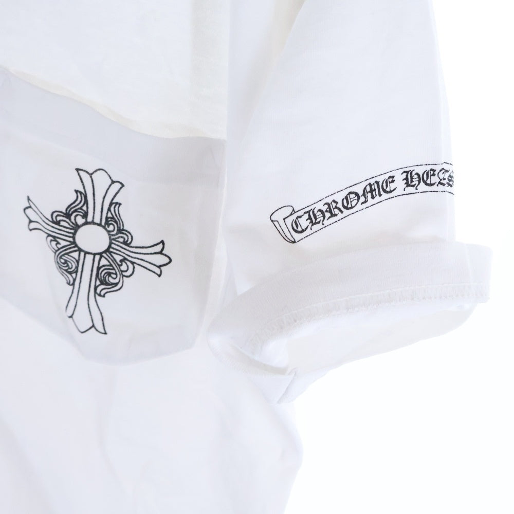CHROME HEARTS(クロムハーツ) CHクロス CHロゴ プリント Tシャツ 半袖カットソー ホワイト