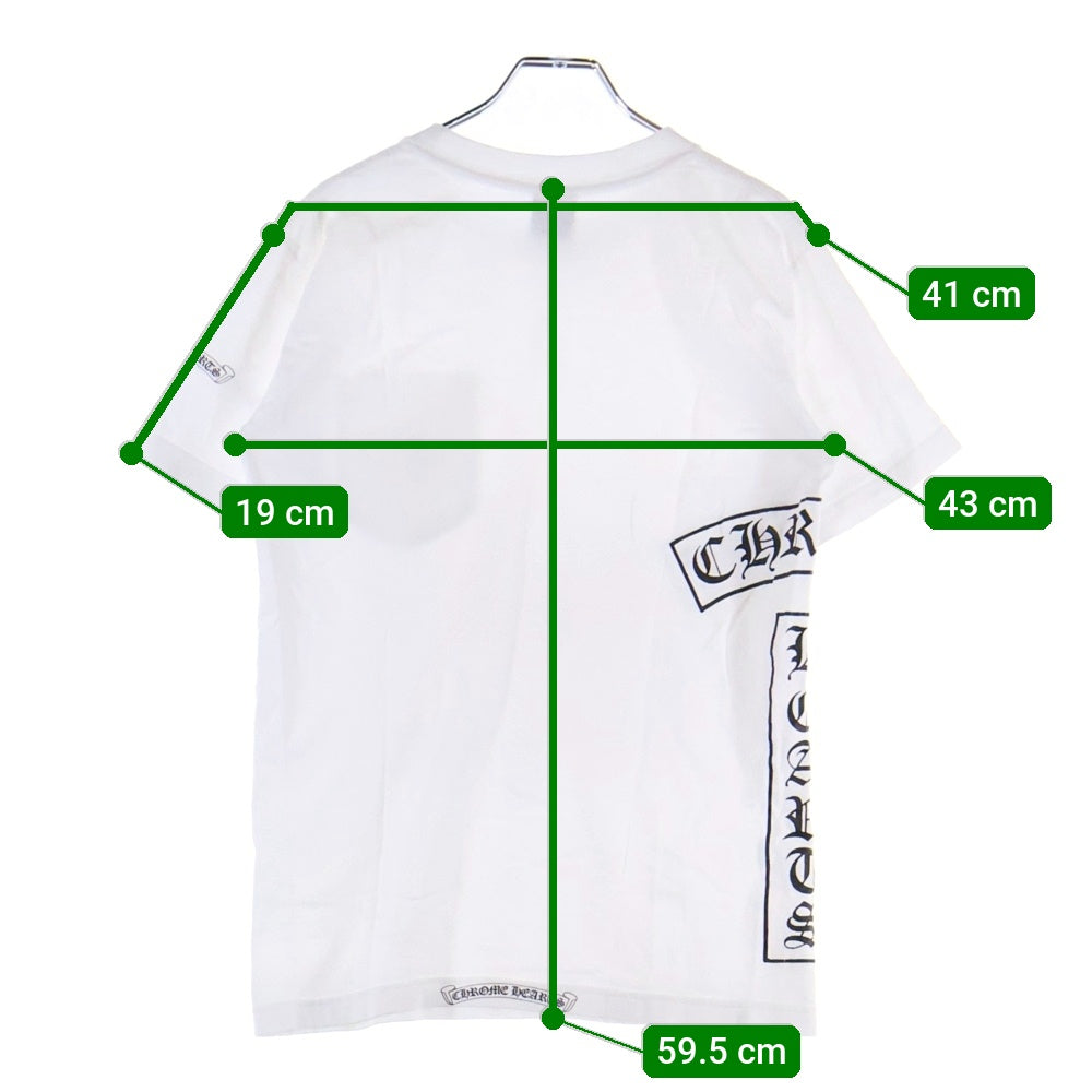 CHROME HEARTS(クロムハーツ) CHクロス CHロゴ プリント Tシャツ 半袖カットソー ホワイト