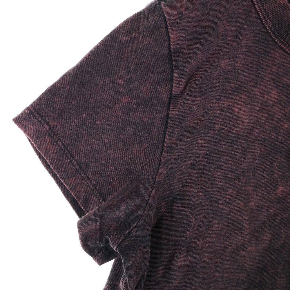 ALEXANDER WANG(アレキサンダーワン) ロゴプリント クルーネック半袖Tシャツ ブラック/レッド