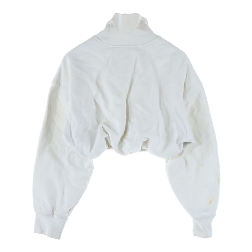 ALEXANDER WANG(アレキサンダーワン) ハイネック ロゴ刺繍 スウェットトレーナー ホワイト レディース