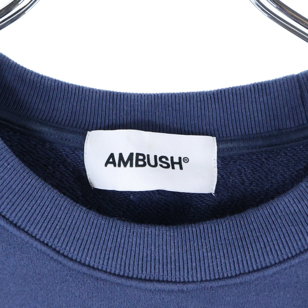 AMBUSH(アンブッシュ) ロゴプリント トレーナー カットソー ブルー