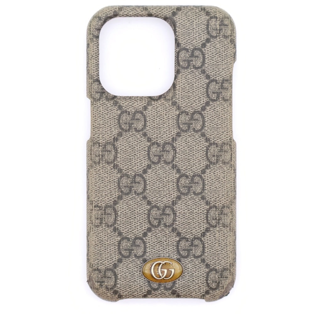 GUCCI(グッチ) GGスプリーム オフィディア iPhone14Pro スマホケース 753610・617664 ベージュ